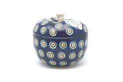 Polish Pottery Apple Baker - Peacock