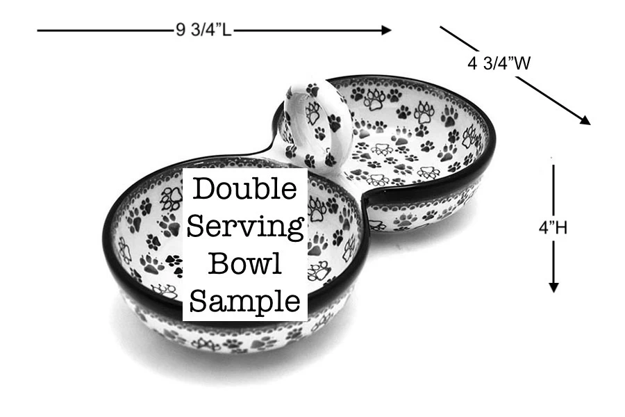 Polish Pottery Bowl - Double Serving - Wisteria - Image 2