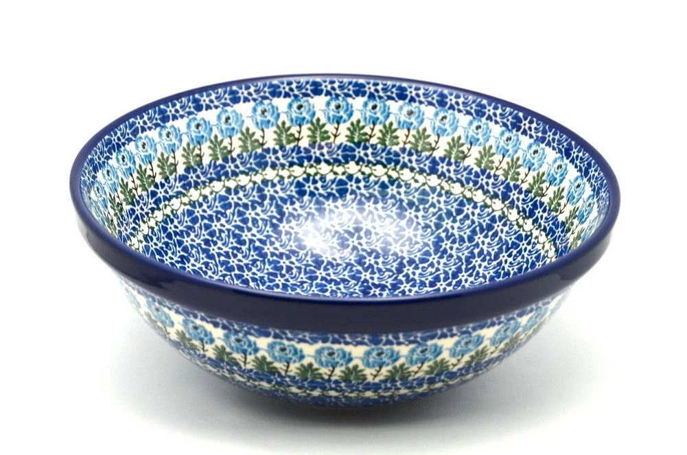 Polish Pottery Bowl - Grand Nesting (10 3/4") - Antique Rose