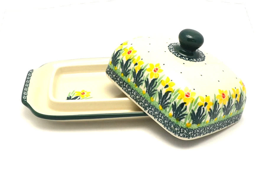 Polish Pottery Butter Dish - Daffodil - Image 2