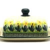 Polish Pottery Butter Dish - Daffodil