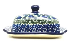 Polish Pottery Butter Dish - Huckleberry