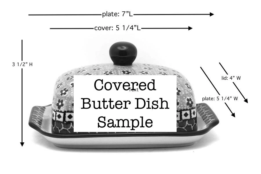 Polish Pottery Butter Dish - Sunburst - Image 3