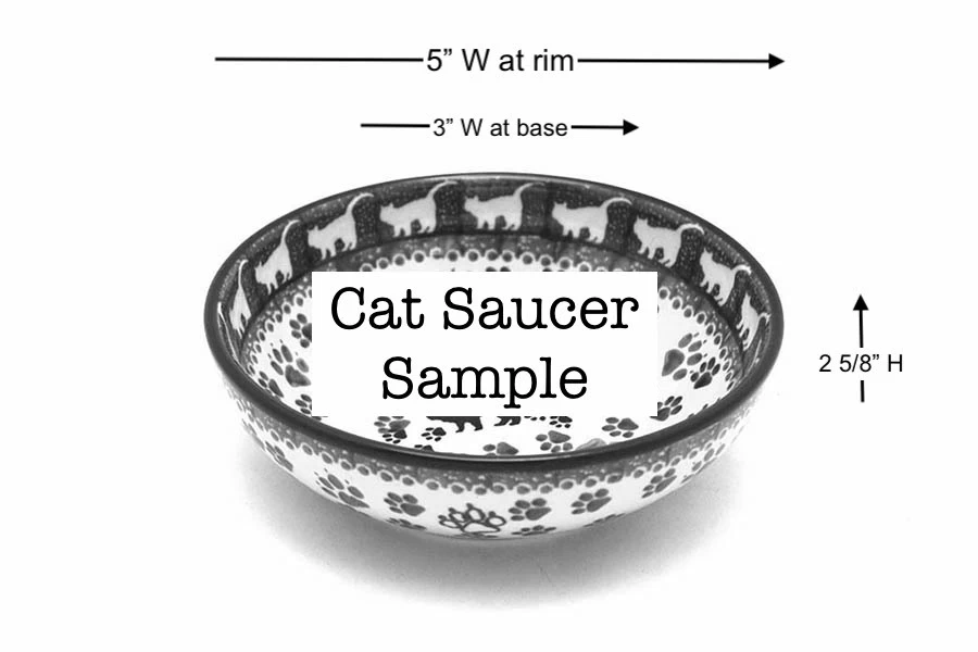 Polish Pottery Small Shallow Bowl - Boo Boo Kitty - Image 2