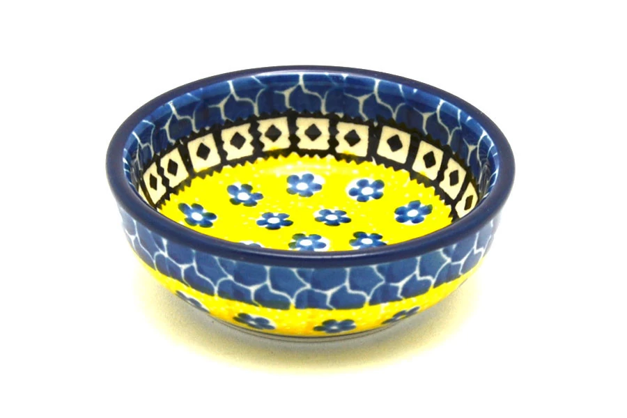 Polish Pottery Dish - Round Food Prep - Sunburst