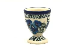 Polish Pottery Egg Cup - Winter Viola