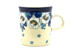 Polish Pottery Espresso Cup - 5 Oz. - White Poppy