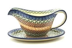 Polish Pottery Gravy Boat - Autumn