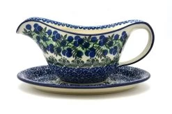 Polish Pottery Gravy Boat - Huckleberry