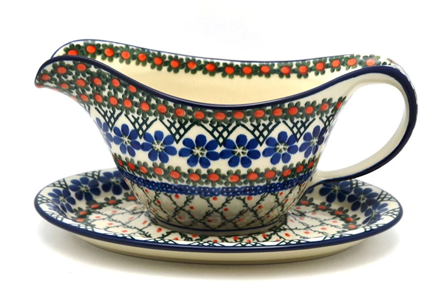 Polish Pottery Gravy Boat - Primrose