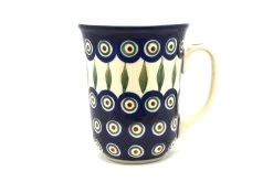 Polish Pottery Mug - 16 Oz. Bistro - Peacock