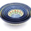 Polish Pottery Nesting Bowl Set - Maraschino