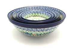Polish Pottery Nesting Bowl Set - Unikat Signature - U4572