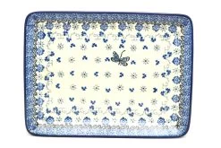 Polish Pottery Plate - Rectangular - Dragonfly