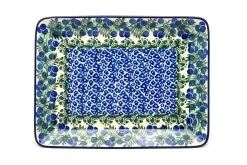 Polish Pottery Plate - Rectangular - Huckleberry