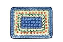 Polish Pottery Plate - Rectangular - Maraschino