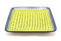 Polish Pottery Platter - Square - Sunburst