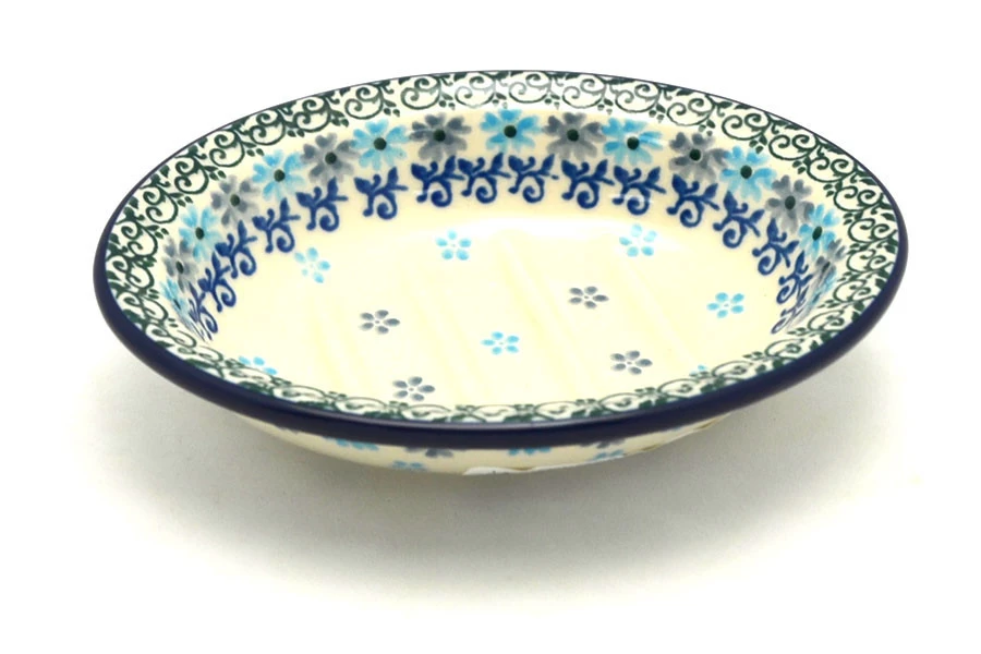 Polish Pottery Soap Dish - Blue Dazzle