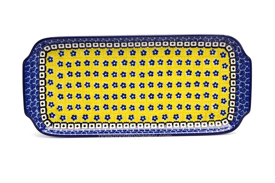 Polish Pottery Tray - Appetizer - 12" - Sunburst