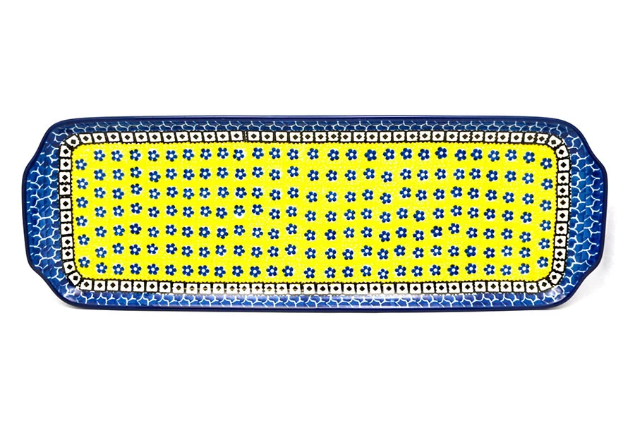 Polish Pottery Tray - Appetizer - 16" - Sunburst