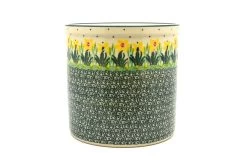 Polish Pottery Utensil Holder - Daffodil