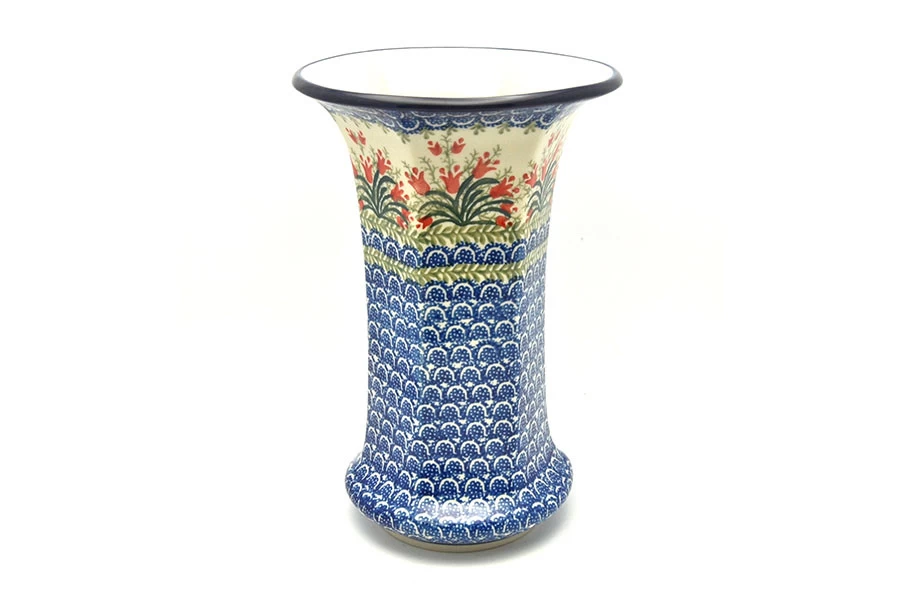 Polish Pottery Vase - Large - Crimson Bells