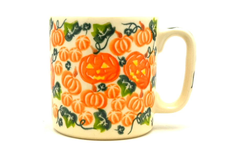 Polish Pottery Straight-Sided Mug - Vena Pumpkins